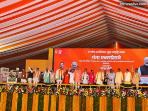 Political event with speakers and audience