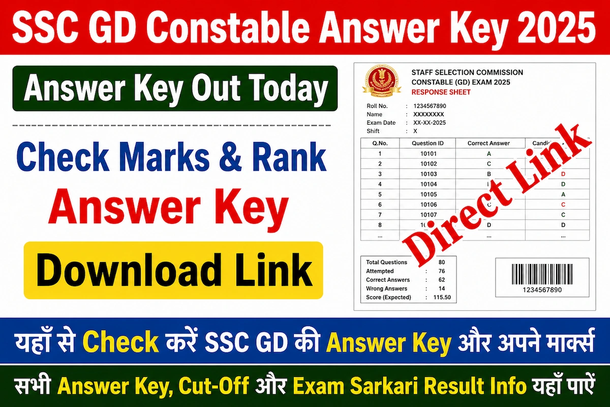 SSC GD Answer Key 2026