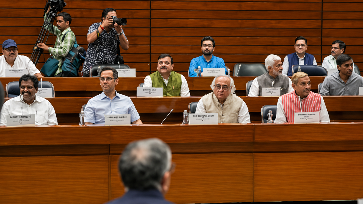 All-party meet: MPs seek debate on NEET leak delimitation, temple theft, E20